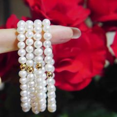 Vòng Tay Ngọc Trai Tự Nhiên Đơn Giản 7-8mm MADAME HIEN PEARLS dễ thương VTT001