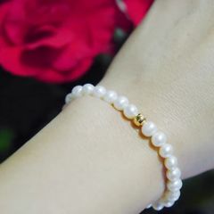 Vòng Tay Ngọc Trai Tự Nhiên Đơn Giản 7-8mm MADAME HIEN PEARLS dễ thương VTT001