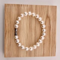 Vòng Tay Ngọc Trai Tự Nhiên Hạt Gần Tròn Đơn Giản MADAME HIEN PEARLS VTT002