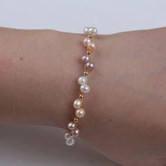 Vòng Tay Sợi Bện Đính Ngọc Trai Tự Nhiên MADAME HIEN PEARLS VTT009