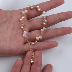 Vòng Tay Sợi Bện Đính Ngọc Trai Tự Nhiên MADAME HIEN PEARLS VTT009