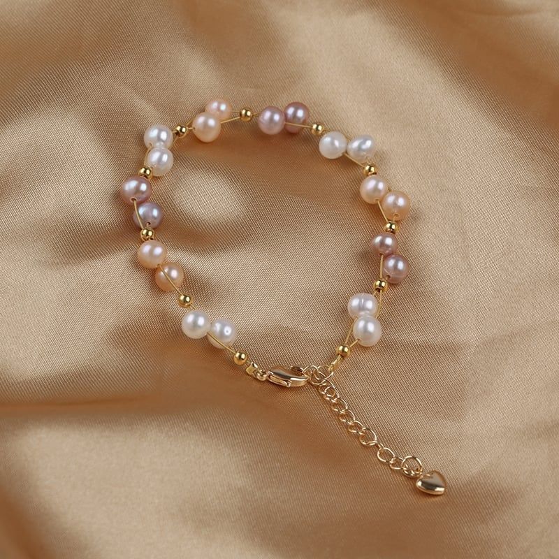 Vòng Tay Sợi Bện Đính Ngọc Trai Tự Nhiên MADAME HIEN PEARLS VTT009