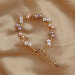 Vòng Tay Sợi Bện Đính Ngọc Trai Tự Nhiên MADAME HIEN PEARLS VTT009