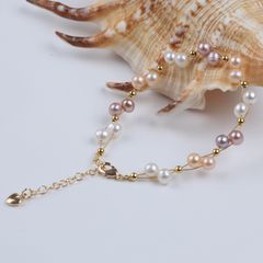 Vòng Tay Sợi Bện Đính Ngọc Trai Tự Nhiên MADAME HIEN PEARLS VTT009