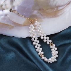 Vòng Tay Ngọc Trai Bện 3 Lớp Phối Cham MADAME HIEN PEARLS Đáng Yêu Cho Nữ VTT101