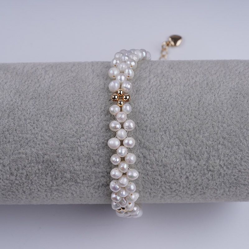 Vòng Tay Ngọc Trai Bện 3 Lớp Phối Cham MADAME HIEN PEARLS Đáng Yêu Cho Nữ VTT101