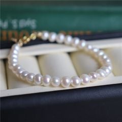 Vòng Tay Ngọc Trai Tự Nhiên Hạt Đẹp Tối Giản Tinh Tế MADAME HIEN PEARL Cho Nữ VTT122