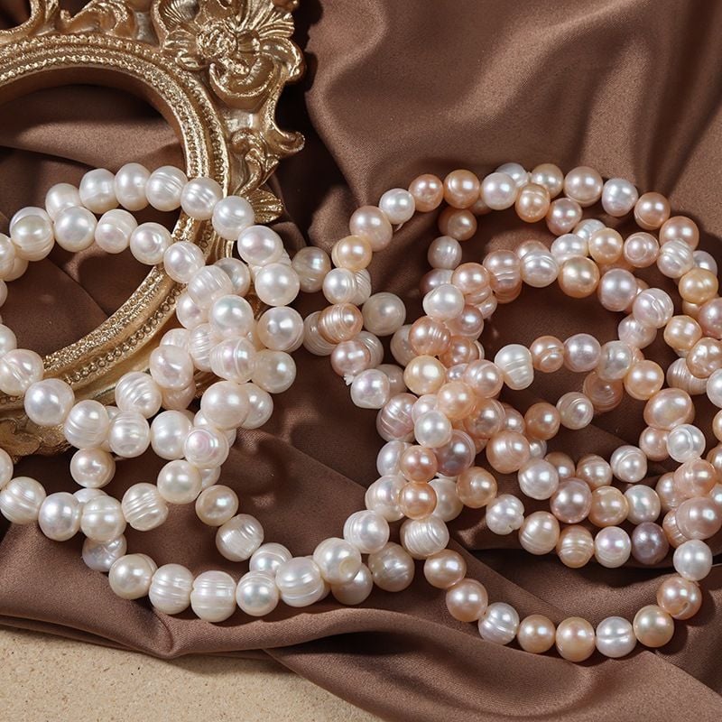 Vòng Tay Ngọc Trai Tự Nhiên Co Giãn 7-8mm MADAME HIEN PEARLS VTT016
