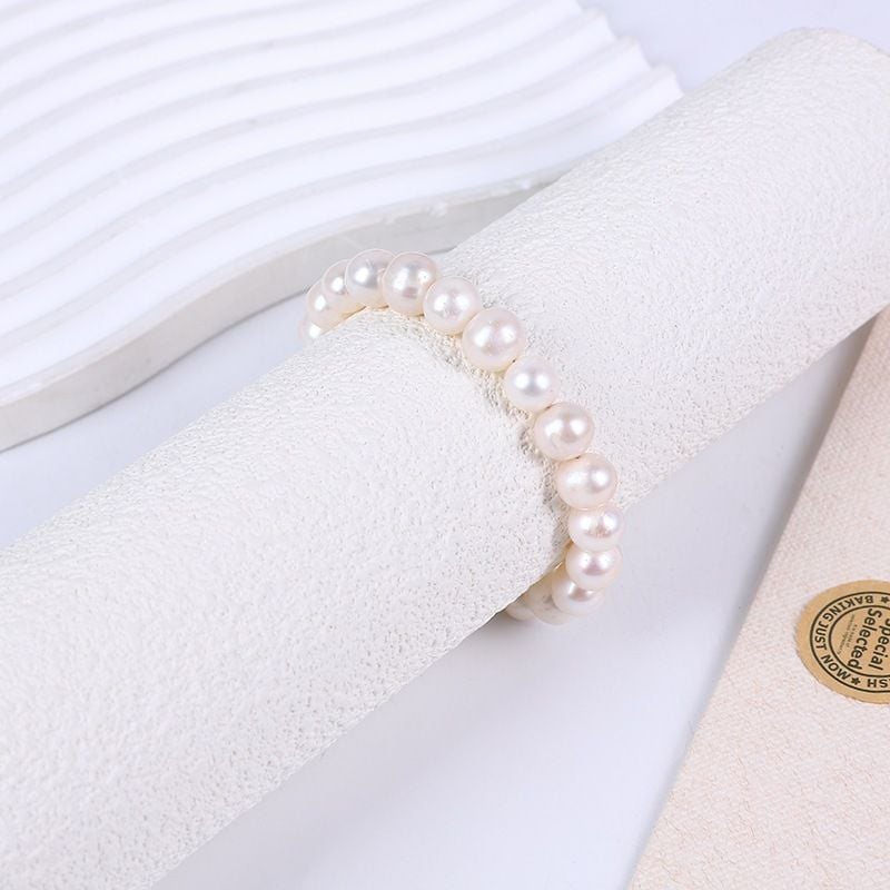 Vòng tay ngọc trai nước ngọt 8-9mm MADAME HIEN PEARLS khoá Bạc VTT022
