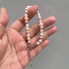 Vòng tay ngọc trai nước ngọt 8-9mm MADAME HIEN PEARLS khoá Bạc VTT022