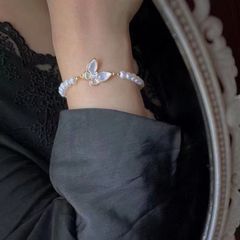 Vòng Tay Ngọc Trai Khoá Bướm Thời Trang Cao Cấp MADAME HIEN PEARLS Cho Nữ VTT025