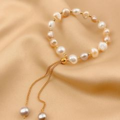 Vòng Tay Ngọc Trai Baroque Tự Nhiên MADAME HIEN PEARLS Thời Trang (Loại 2) VTB009