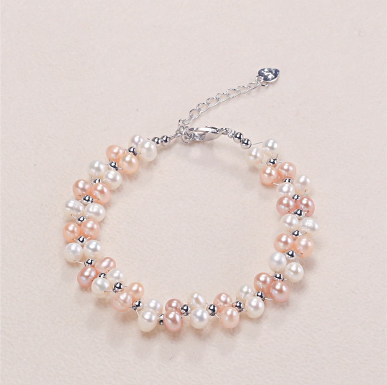 Vòng Tay Ngọc Trai Tự Nhiên Bện Dây Đôi MADAME HIEN PEARLS Thời Trang Nữ Tính VTT053