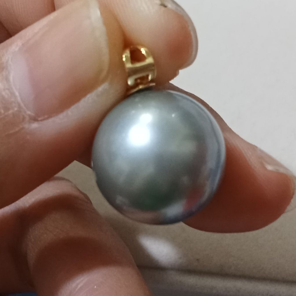 Mặt dây chuyền Nụ Ngọc Trai Đá AAAA Size Khủng 16-17mm Vàng 14K YM007