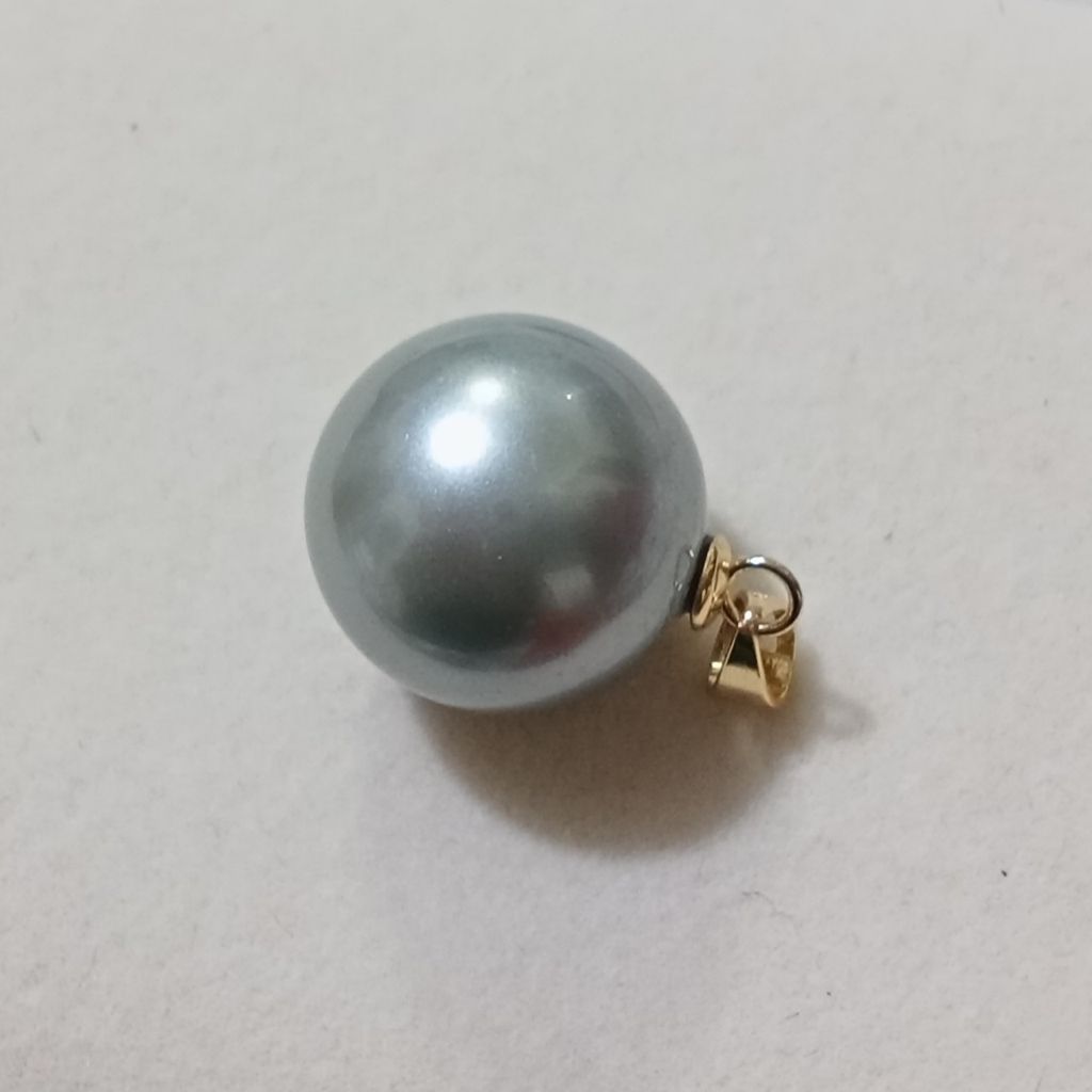 Mặt dây chuyền Nụ Ngọc Trai AAAA Size Khủng 16-17mm Vàng 14K