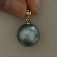 Mặt dây chuyền Nụ Ngọc Trai Đá AAAA Size Khủng 16-17mm Vàng 14K YM007