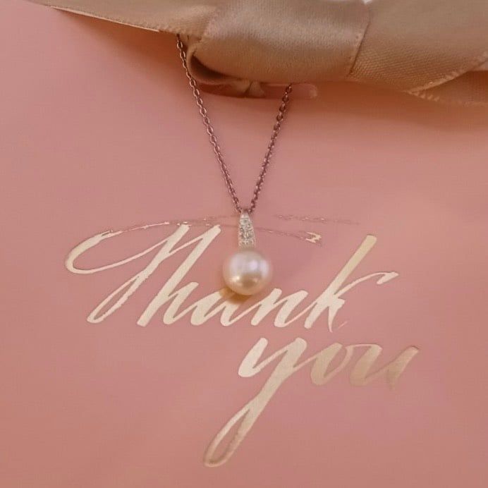 Bộ Bông Tai Hạt Trai gồm Bông và Mặt dây chuyền Dáng Giày Cao Gót MADAME HIEN PEARLS Bạc Ta Size Khủng 9-12mm ACS002