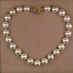 Vòng Cổ Chốt Khoá Vàng 14K Madame Hien Pearls Ngọc Trai Đá 15-16mm AAAA YM001
