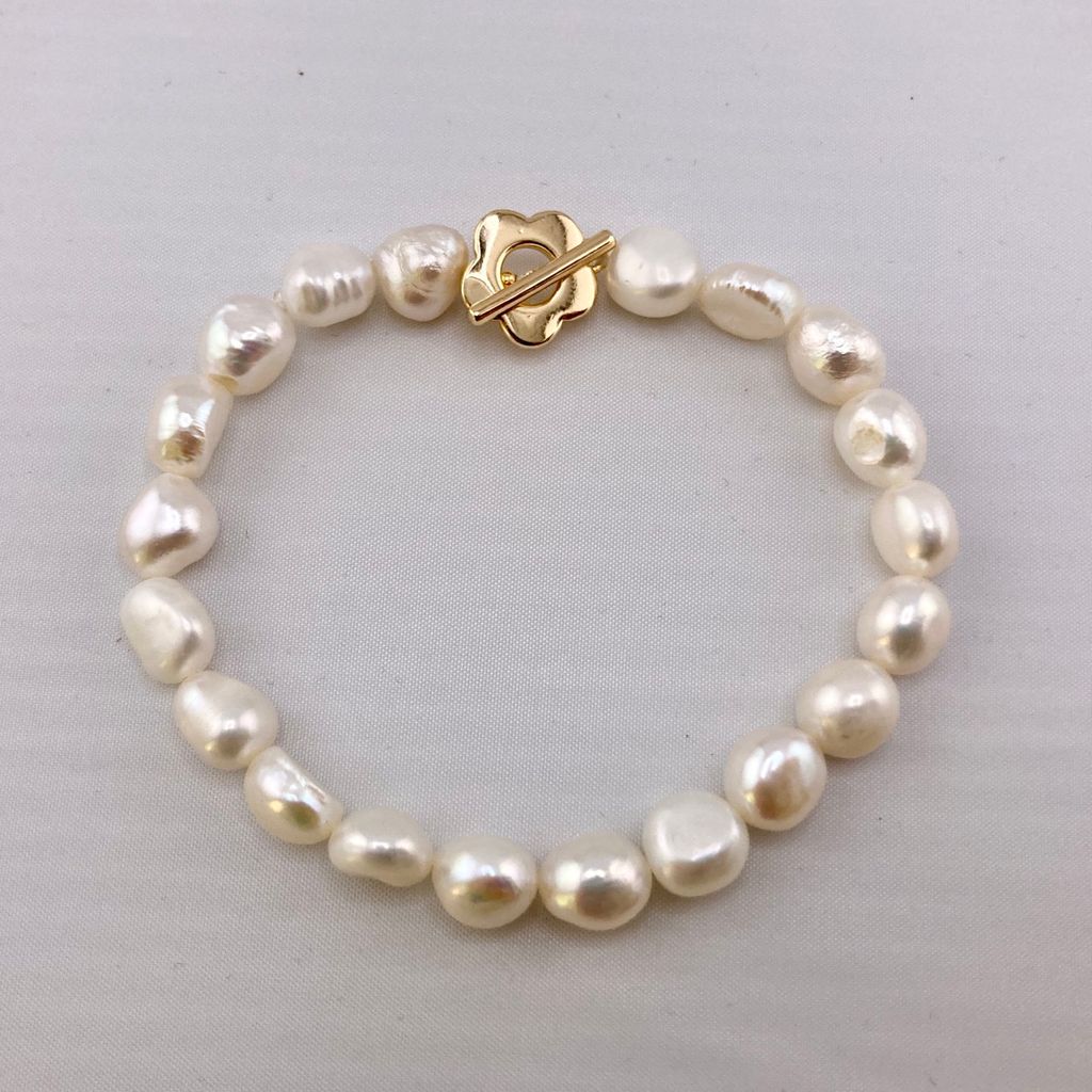Vòng Tay Ngọc Trai Trắng 8-9mm MADAME HIEN PEARLS Thời Trang VTB010