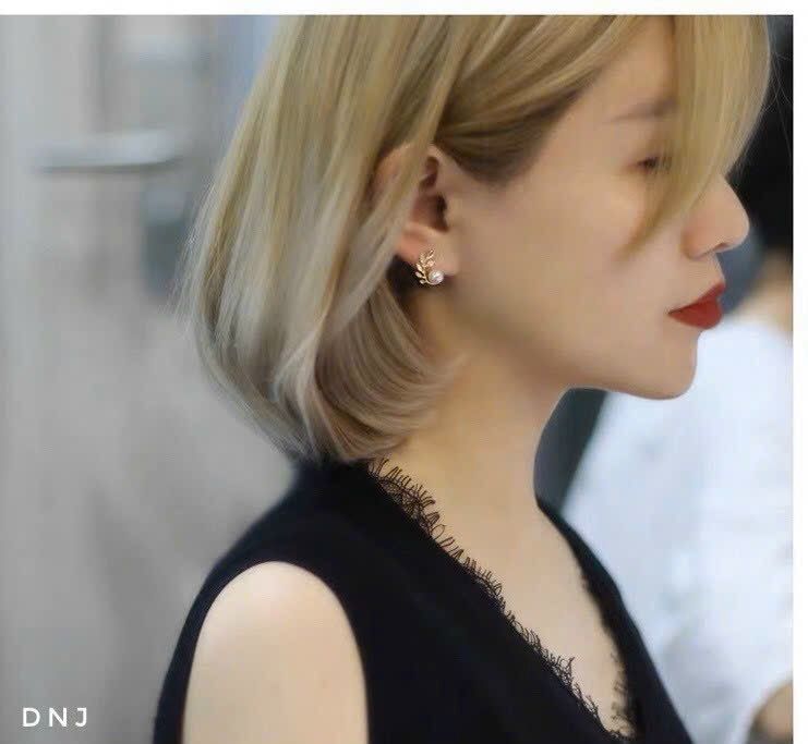 Bông Tai Ngọc Trai Tự Nhiên 6-7mm Thời Trang Zircon Dáng Lá Liễu MADAME HIEN PEARLS Cho Nữ BTN002