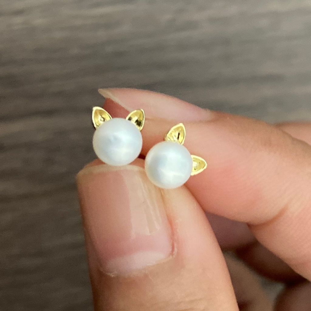 Bông Tai Ngọc Trai Tai Thỏ Bé Xinh MADAME HIEN PEARLS Đáng Yêu BTN030
