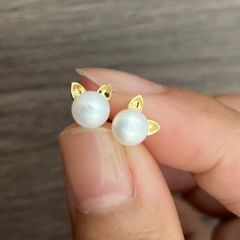 Bông Tai Ngọc Trai Tai Thỏ Bé Xinh MADAME HIEN PEARLS Đáng Yêu BTN030