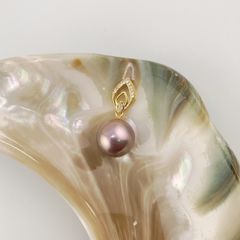 Mặt Dây Chuyền Ngọc Trai 14mm AAAA Tròn Hoàn Hảo Khung Bạc s925 Mạ Vàng Thật 18K BMVMT002TK18