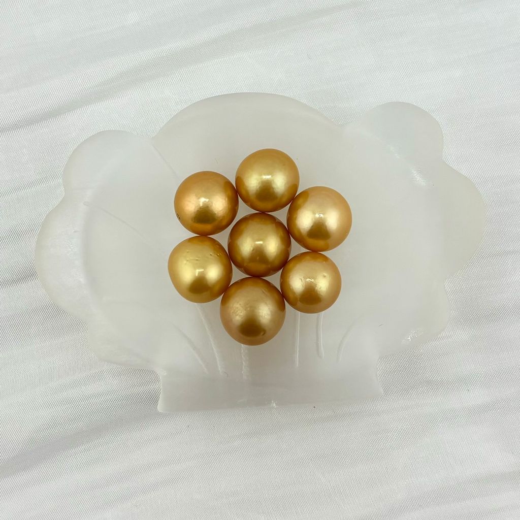 Hạt Ngọc Trai Vàng Tự Nhiên 12mm VIP Cao Cấp MADAME HIEN PEARLS HT006