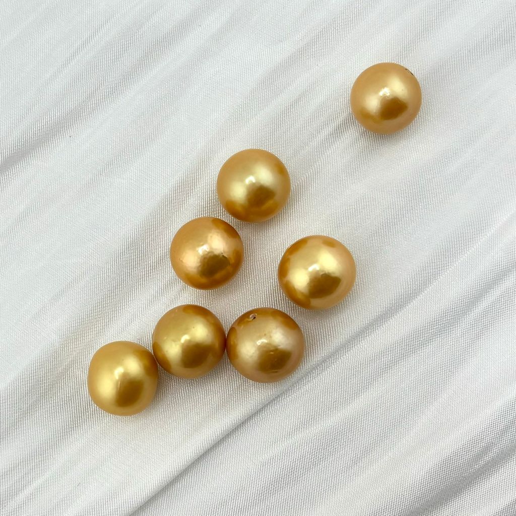 Hạt Ngọc Trai Vàng Tự Nhiên 12mm VIP Cao Cấp MADAME HIEN PEARLS HT006