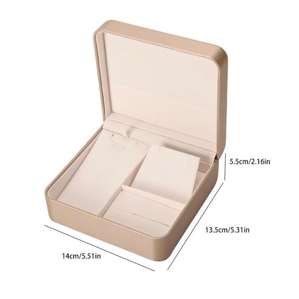 Hộp Da PU Đựng Bộ Nữ Trang MADAME HIEN PEARLS Sang Trọng 14cm x 13,5cm x 5,5cm PKG022