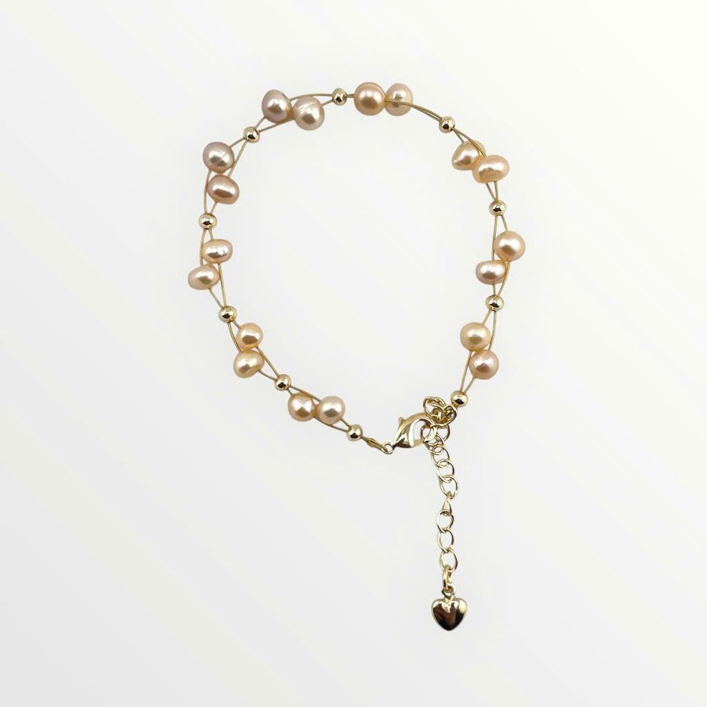 Vòng Tay Sợi Bện Đính Ngọc Trai Tự Nhiên MADAME HIEN PEARLS VTT009