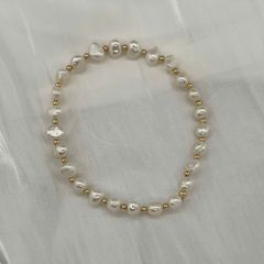 Vòng Tay Ngọc Trai Baroque Tự Nhiên Phối Cham Đuôi Cá MADAME HIEN PEARLS Thời Trang Nữ VTB066