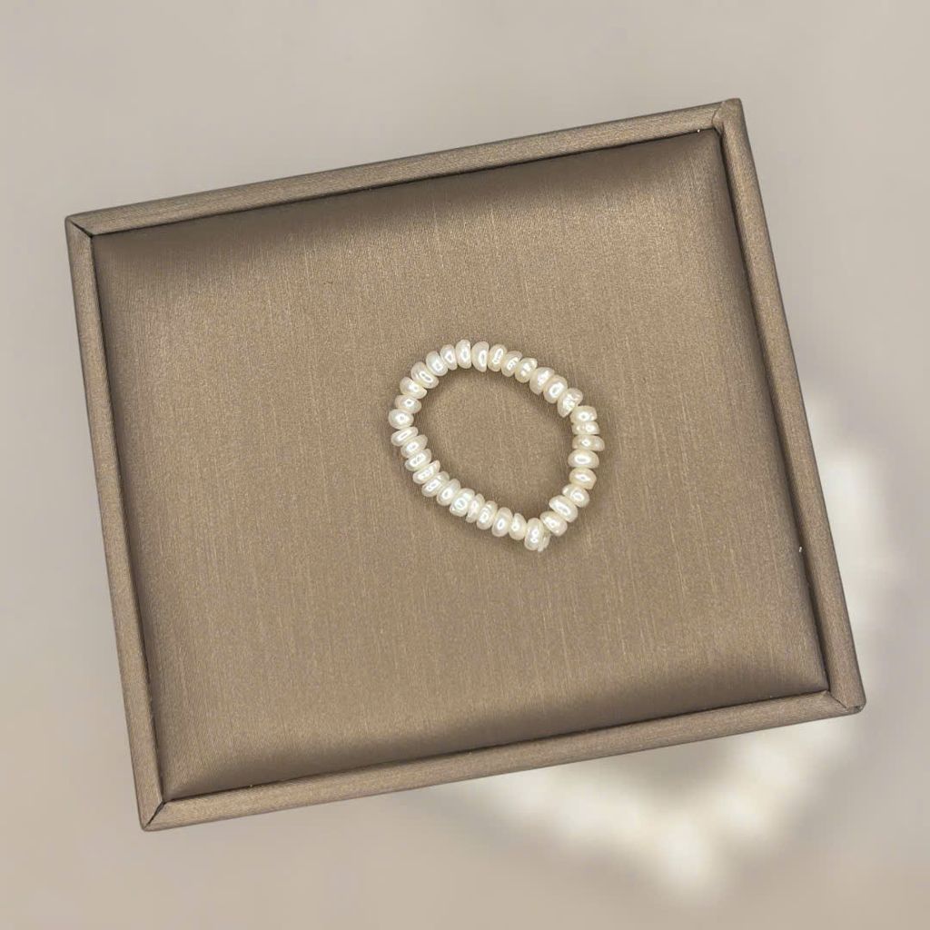 Nhẫn Chuỗi Ngọc Trai Baroque Tự Nhiên Hạt Ngọc Trai Nhí 2-3mm MADAME HIEN PEARLS NB019