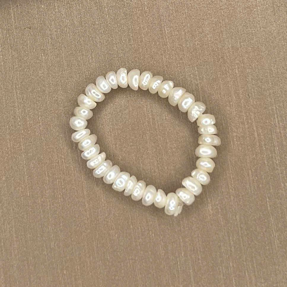 Nhẫn Chuỗi Ngọc Trai Baroque Tự Nhiên Hạt Ngọc Trai Nhí 2-3mm MADAME HIEN PEARLS NB019