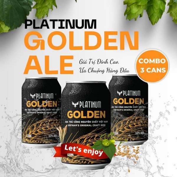  Platinum Golden Ale - Pack 3 Cans 