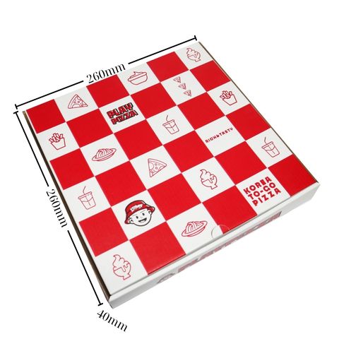 Hộp pizza in flexo 26x26x4cm PZ09