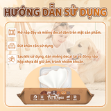  Khăn ướt vệ sinh thú cưng Pet Wipes gói 50 tờ 