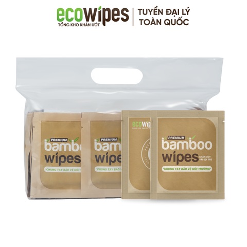  Khăn Ướt Eco Bamboo Travel Size Premium 