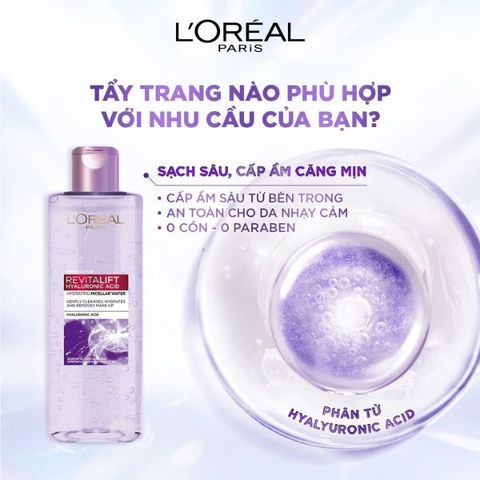 L'Oreal Paris Revitalift Nước Tẩy Trang 400ml