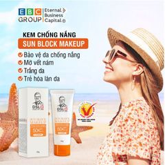 Kem chống nắng chiết xuất thiên nhiên, mờ nám, trắng da, trẻ hóa làn da SUN BLOCK MAKEUP - SPF50+/PA+++  30g