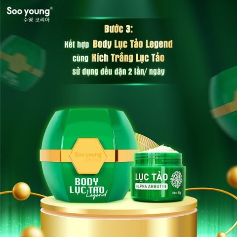 Kem Body Lục Tảo Soo Young Legend Mẫu Mới Tặng Kèm Kích Trắng