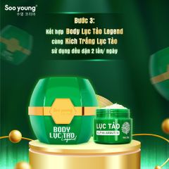 Kem Body Lục Tảo Soo Young Legend Mẫu Mới Tặng Kèm Kích Trắng