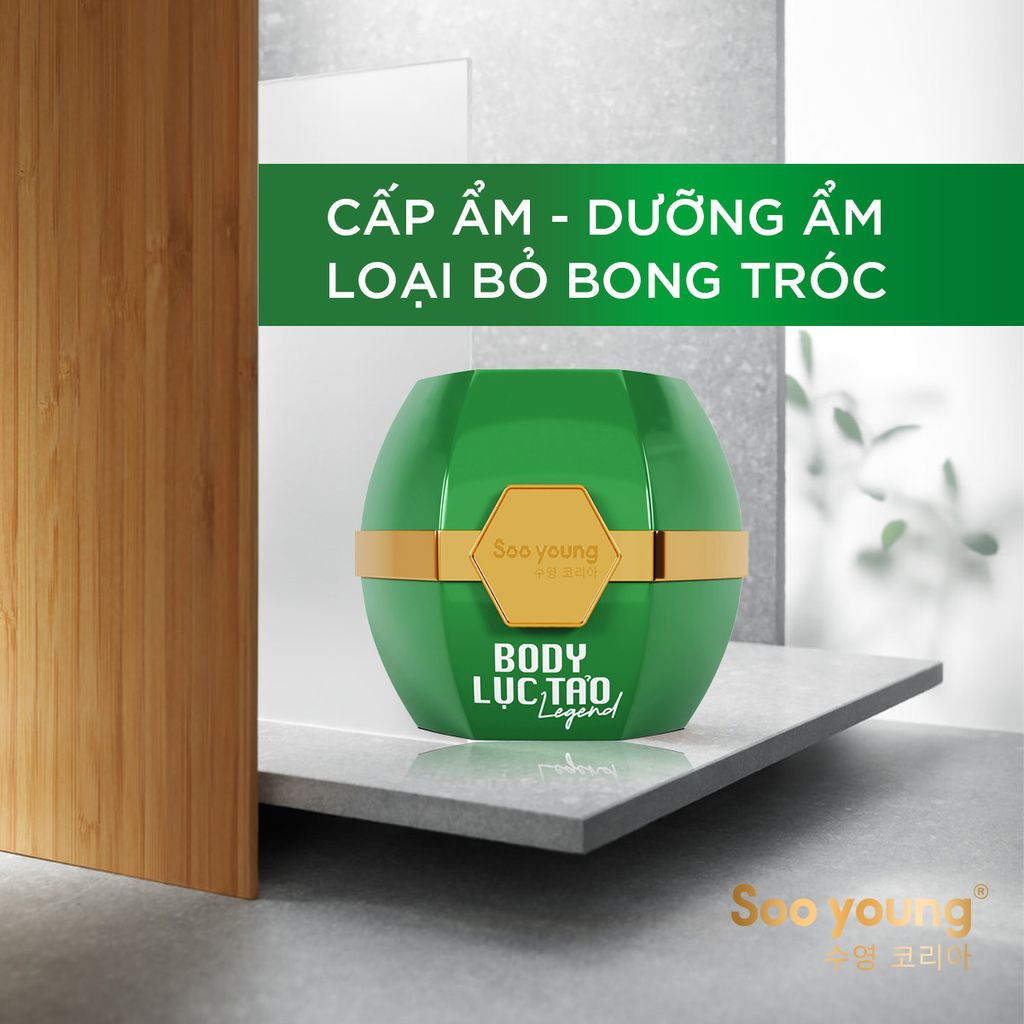 Kem Body Lục Tảo Soo Young Legend Mẫu Mới Tặng Kèm Kích Trắng
