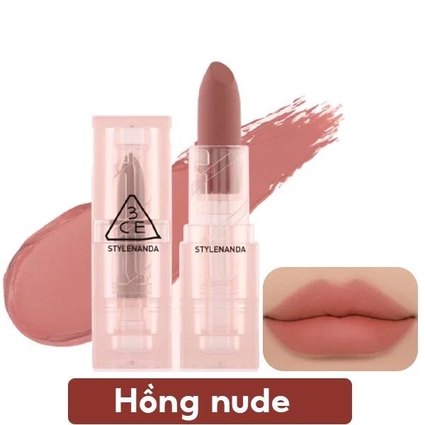 Son Thỏi Lì, Lên Màu Chuẩn 3CE Soft Matte Lipstick 3.5g