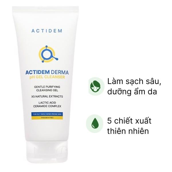 ACTIDEM Gel Rửa Mặt Làm Sạch Sâu 150ml