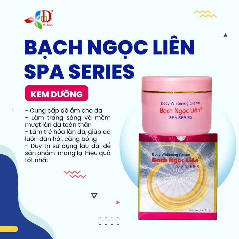 Bạch Ngọc Liên Kem Dưỡng Trắng Spa Series 80g