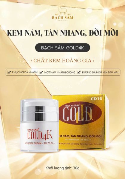 Bạch Sâm Gold CD16 Kem Nám Tàn Nhang Đồi Mồi 30g