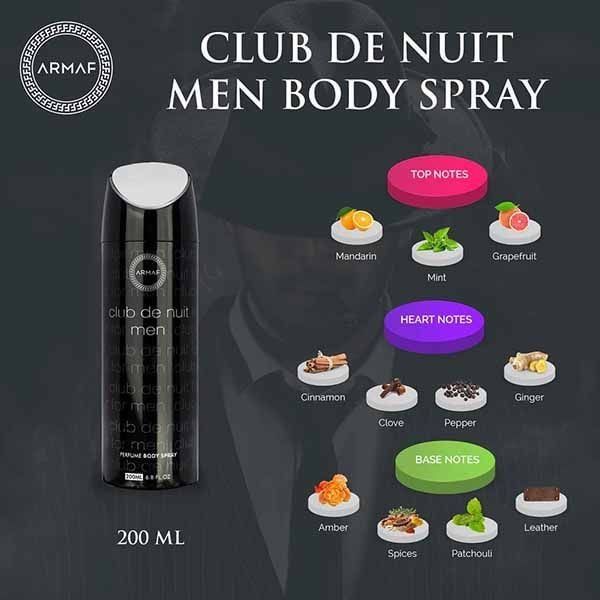 CLub De Nuit Armaf Xịt Khử Mùi Nước Hoa Nam 200ml