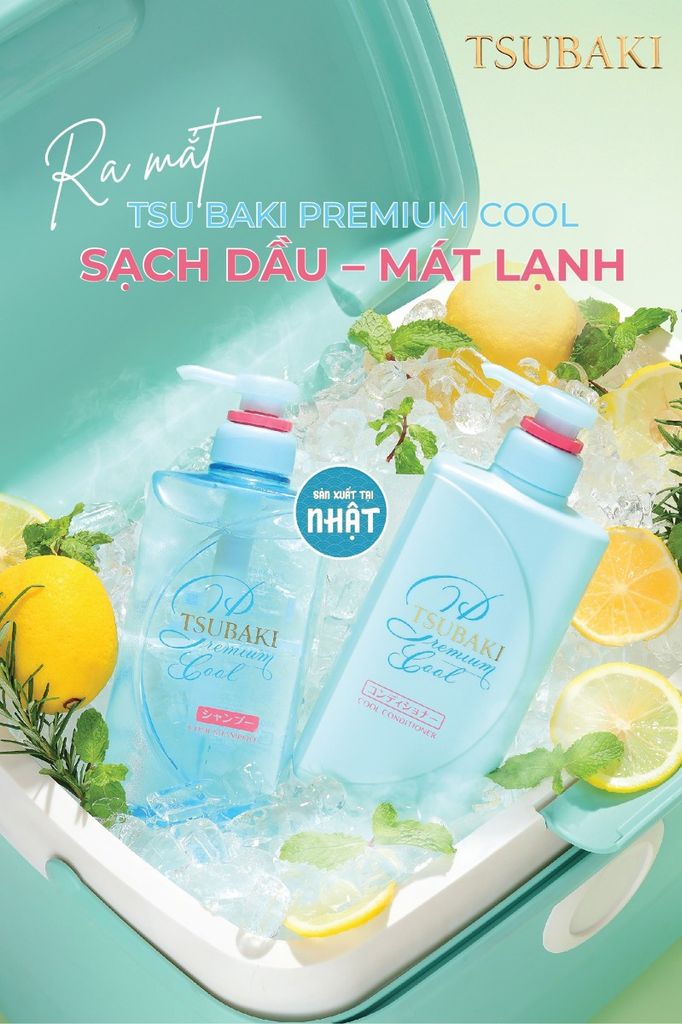 TSUBAKI Cool Combo Gội Xả Mát Lạnh 490ml