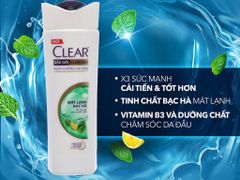 Dầu Gội Clear Bạc Hà Thơm Mát 180g
